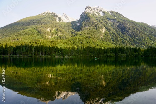 Lake "HIntersee" in the Bavarian Alps in Berchtesgaden