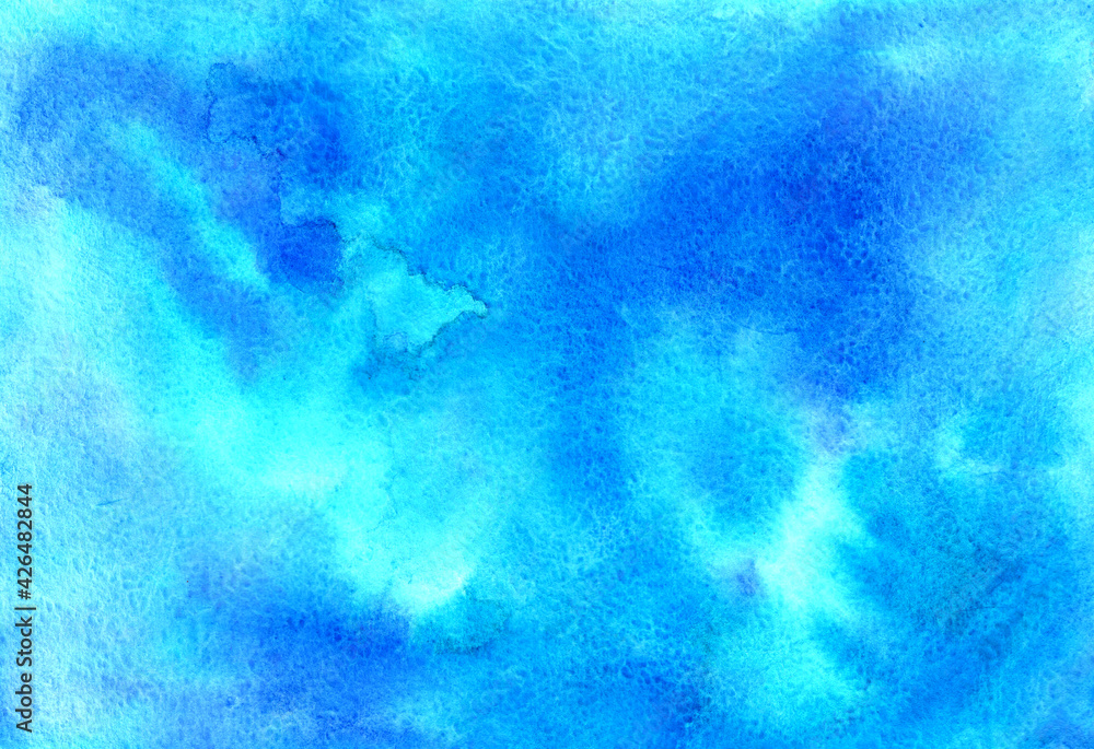  Abstract blue watercolor texture background