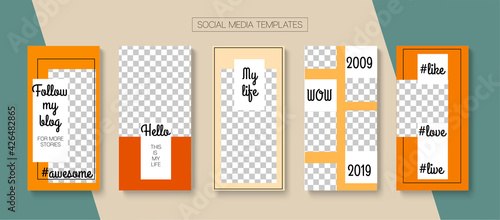 Modern Stories Vector Background.