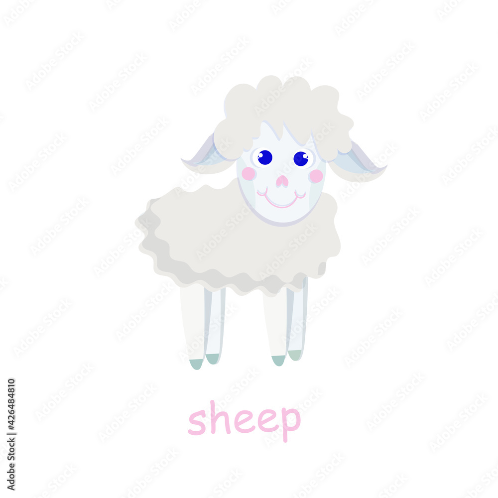 Grey sheep icon 3D farm animal art design element for web, for print, for fabric print, for product design, for packing design Grey sheep icon 3D farm animal art design element for web, for print, for fabric print, for product design, for packing design