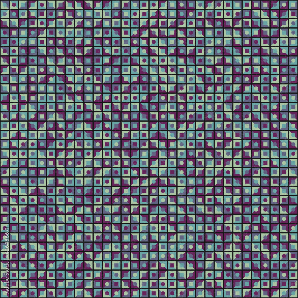 Fototapeta premium Abstract Geometric Pattern generative computational art illustration
