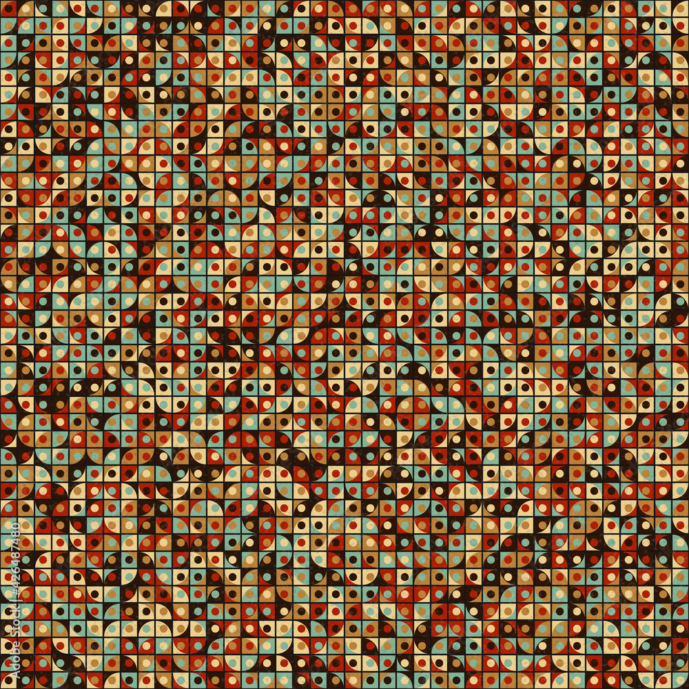 Fototapeta premium Abstract Geometric Pattern generative computational art illustration