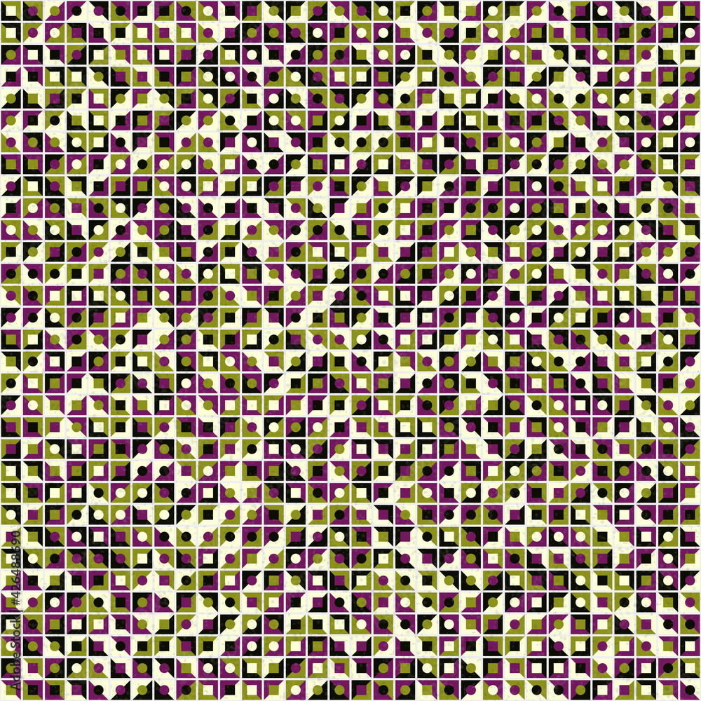 Fototapeta premium Abstract Geometric Pattern generative computational art illustration
