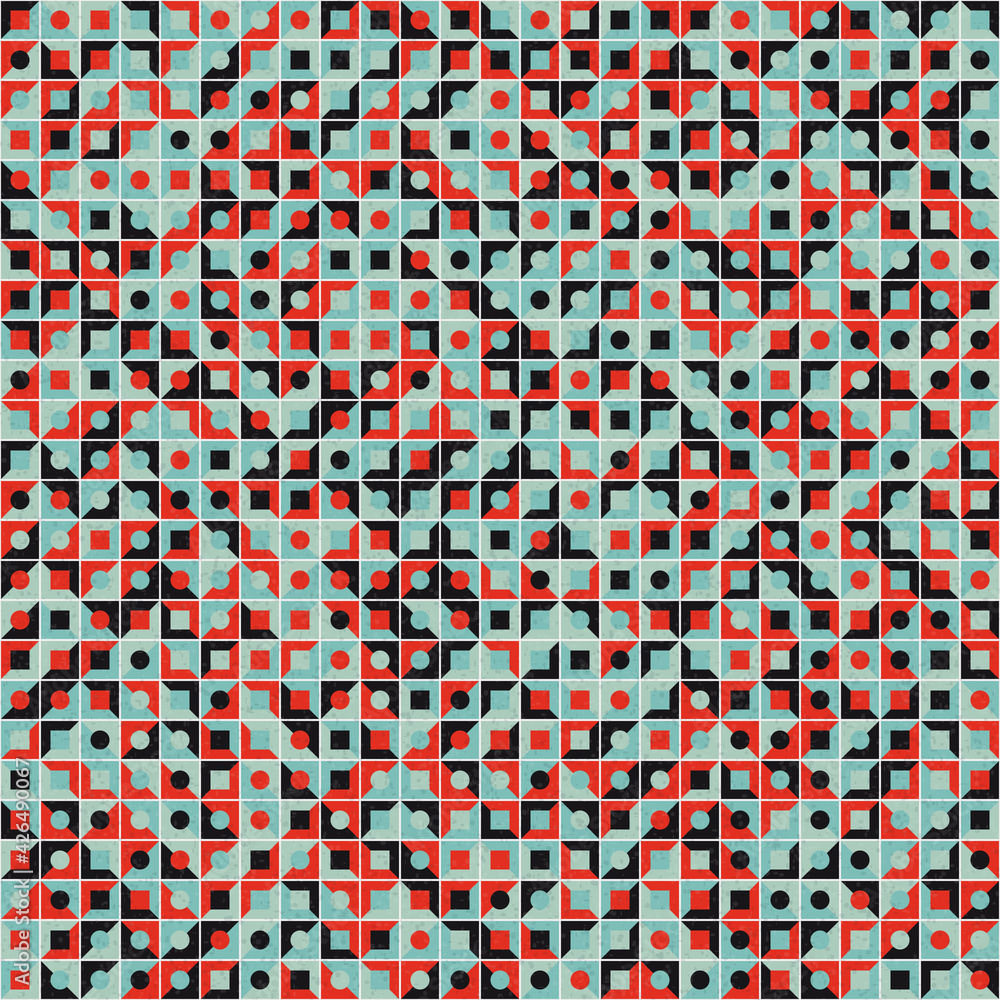 Fototapeta premium Abstract Geometric Pattern generative computational art illustration