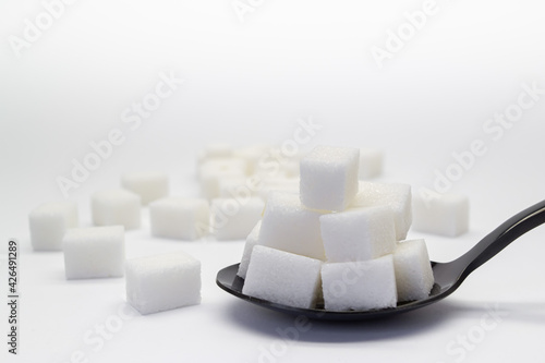 Wallpaper Mural Heap of refined white sugar in a spoon Torontodigital.ca