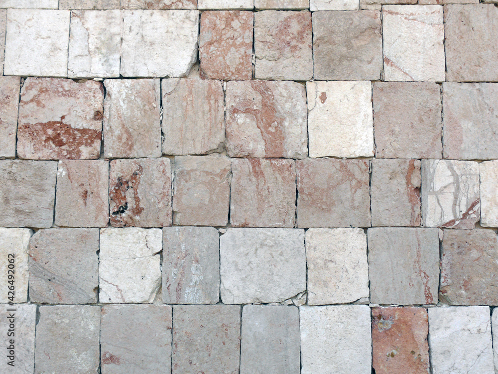 Obraz premium Murs de différentes couleur de pierre