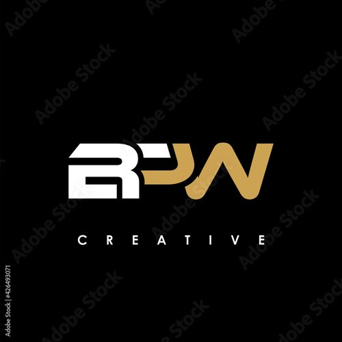 BPW Letter Initial Logo Design Template Vector Illustration