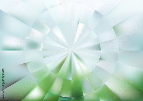Abstract Blue Green and White Geometric Illusion Background