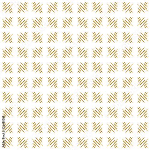 Seamless of  abstract pattern. Design tiles snowflakes gold on white background. Design print for illustration, texture, textile, wallpaper, background. photo