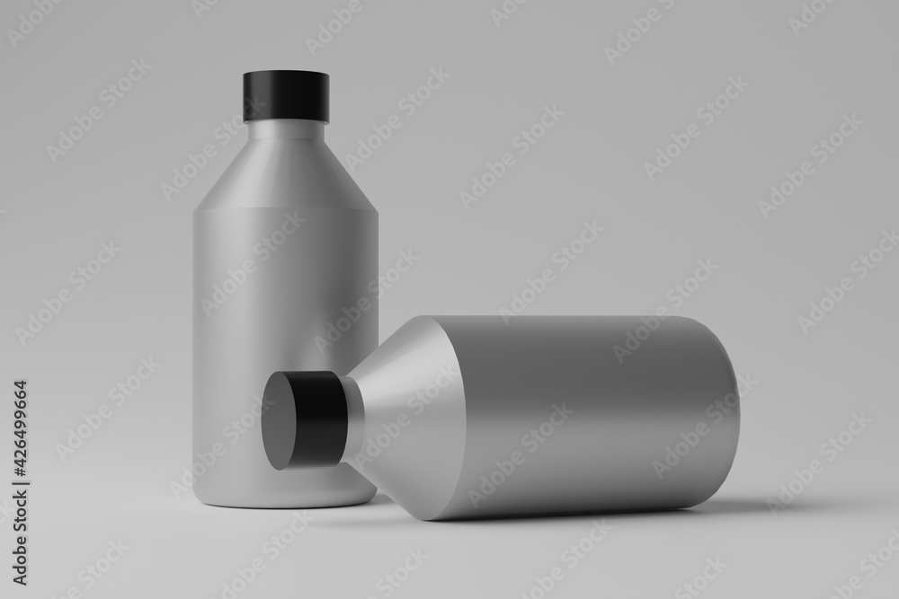 3D Illustration. Blank Bottle Mockup 3D Illustration. Blank Bottle Mockup