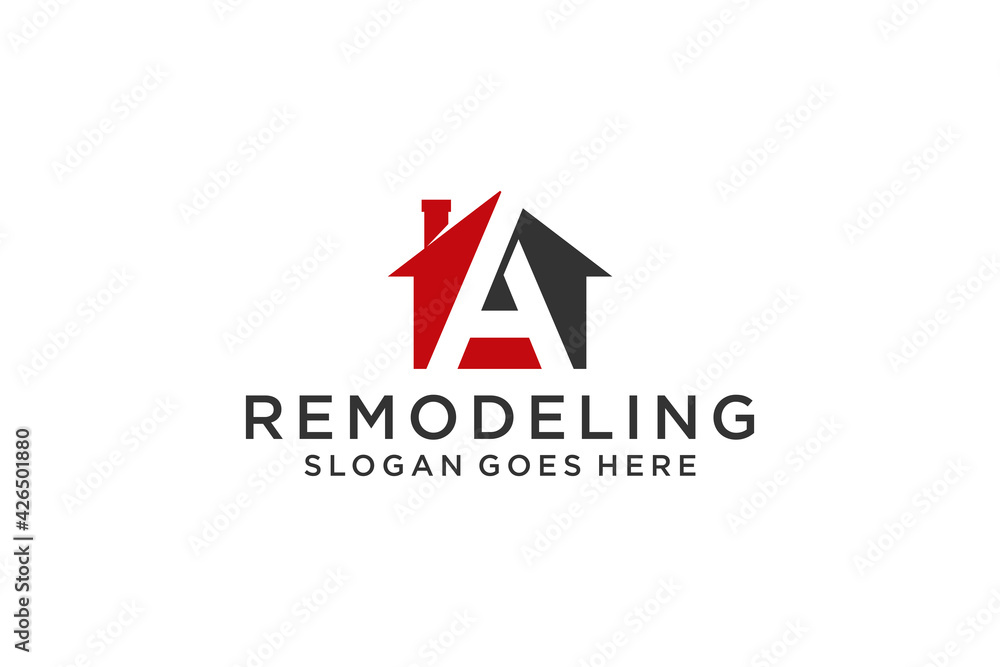 Letter A for Real Estate Remodeling Logo. Construction Architecture Building Logo Design Template Element. Letter A for Real Estate Remodeling Logo. Construction Architecture Building Logo Design Template Element.