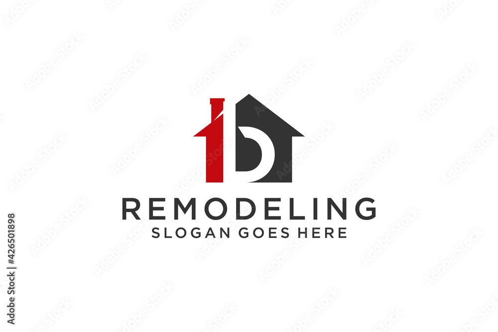 Letter D for Real Estate Remodeling Logo. Construction Architecture Building Logo Design Template Element. Letter D for Real Estate Remodeling Logo. Construction Architecture Building Logo Design Template Element.