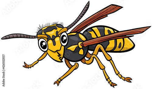 jellowjacket or wasp insect character cartoon illustration photo