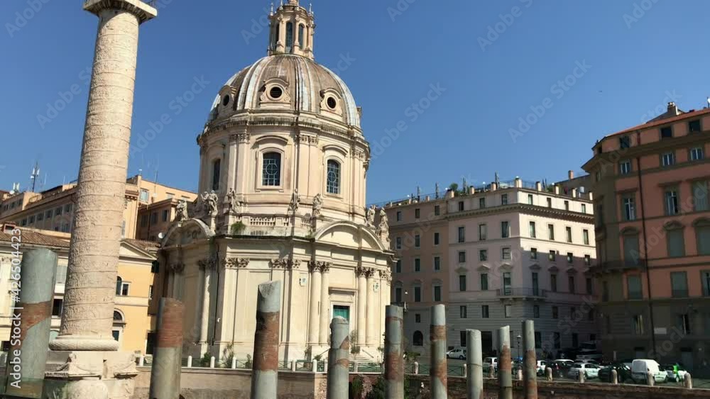 View of Roman Forum in Rome which for centuries was the center of day-to-day life View of Roman Forum in Rome which for centuries was the center of day-to-day life