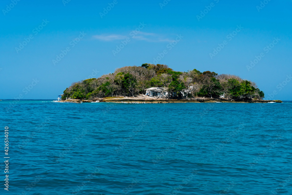 Beautiful tropical Caribbean island. Summer vacation concept