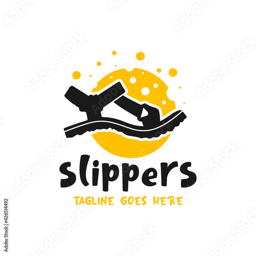 sandal or mountain shoe logo