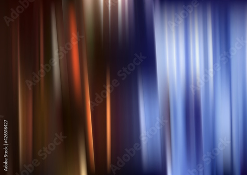 Blue and Brown Abstract Shiny Vertical Lines Background