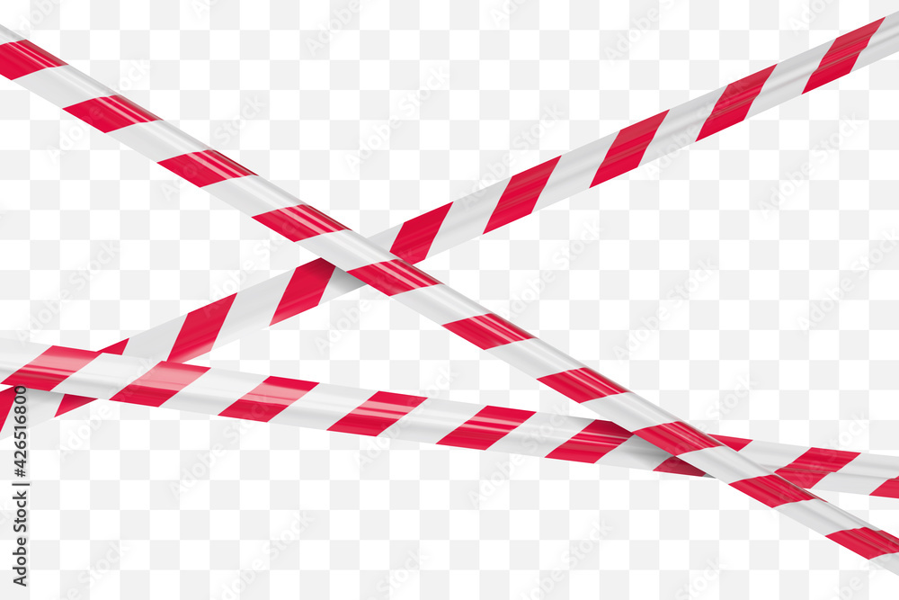 Realistic vector crime tapes with white and red stripes. Crossed warning ribbon. Realistic vector crime tapes with white and red stripes. Crossed warning ribbon.