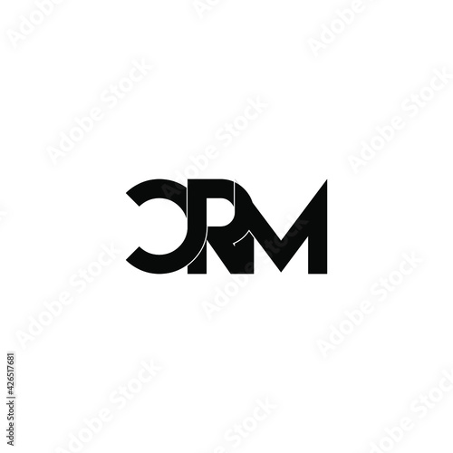crm letter original monogram logo design