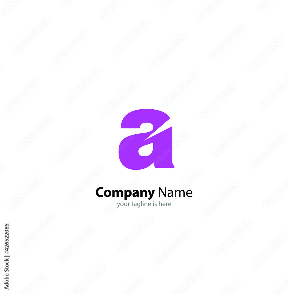 The simple luxury logo of letter a with white background The simple luxury logo of letter a with white background