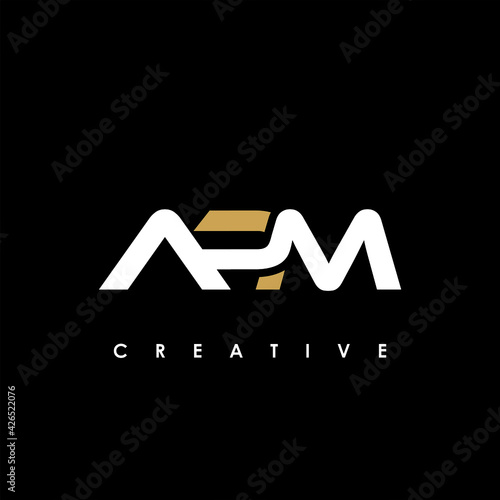 APM Letter Initial Logo Design Template Vector Illustration