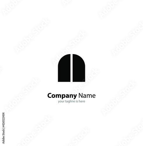 The simple luxury logo of letter a with white background
