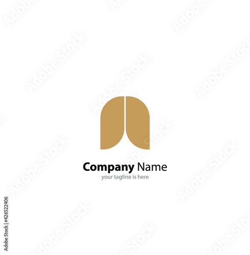 The simple luxury logo of letter a with white background