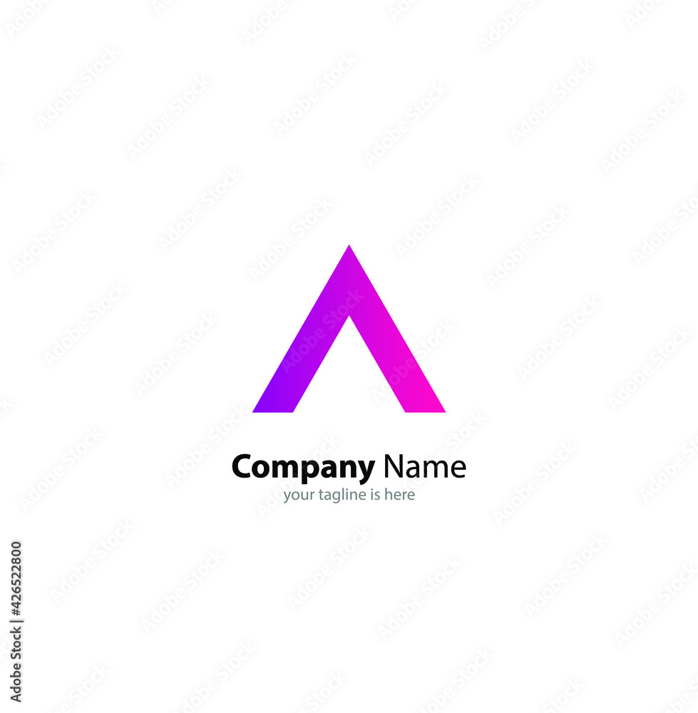 The simple luxury logo of letter a with white background The simple luxury logo of letter a with white background