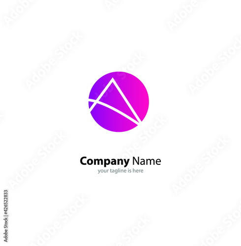 The simple luxury logo of letter a with white background