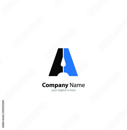 letter A elegant logo Concept, minimalist style
