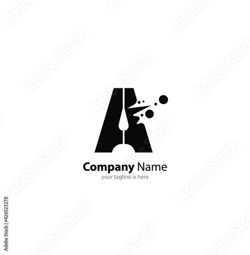 letter A elegant logo Concept, minimalist style