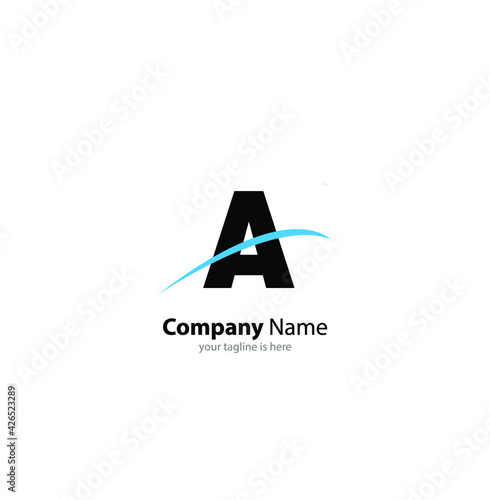letter A elegant logo Concept, minimalist style
