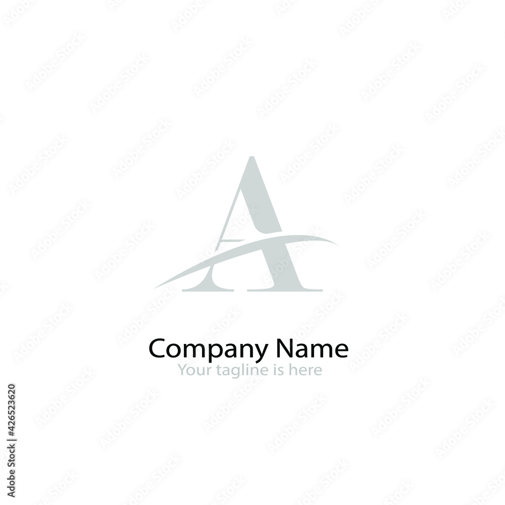 letter A elegant logo Concept, minimalist style letter A elegant logo Concept, minimalist style