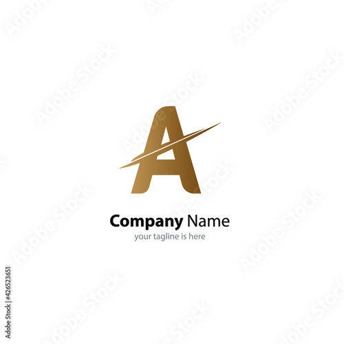 letter A elegant logo Concept, minimalist style