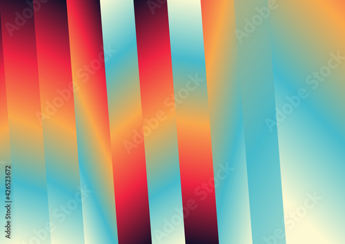 Red Orange and Blue Gradient Vertical Striped Background