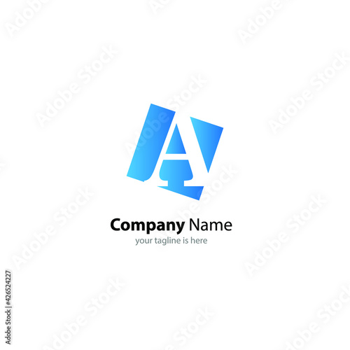 letter A elegant logo Concept, minimalist style
