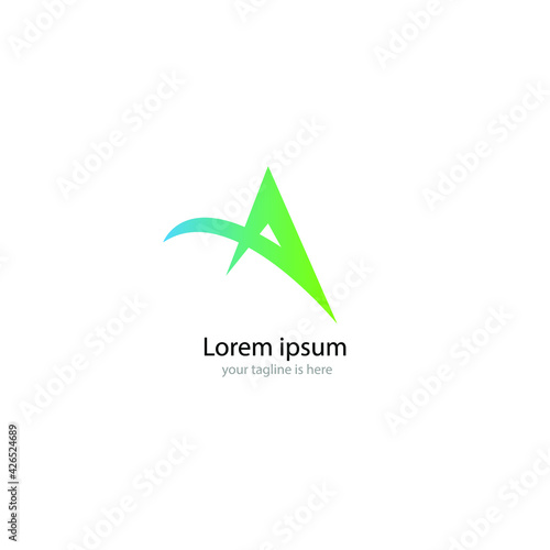 letter A elegant logo Concept, minimalist style