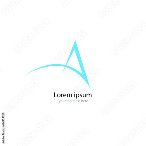 letter A elegant logo Concept, minimalist style