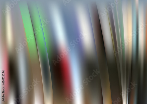 Abstract Brown Blue and Green Shiny Vertical Lines and Stripes Background