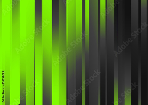 Vertical Striped Green and Black Gradient Background
