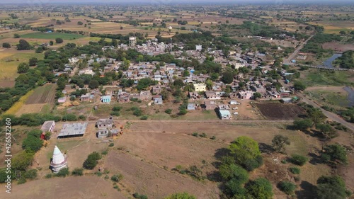 drone shot osmanabad ter India Maharashtra farms field in village daylight village photo
