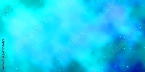 Light BLUE vector pattern with abstract stars.