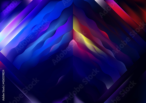Abstract Red Yellow and Blue Background Vector Graphic