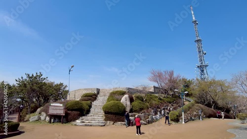 Scenery of hwangryeongsan Mountain Bongsudae beacons, Busan, South Korea, Asia. photo