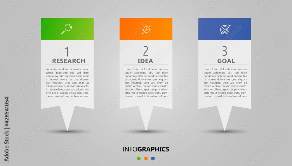 Business Infographic design template Vector with icons and 3 options or steps. Can be used for process diagram, presentations, workflow layout, banner, flow chart, info graph Business Infographic design template Vector with icons and 3 options or steps. Can be used for process diagram, presentations, workflow layout, banner, flow chart, info graph