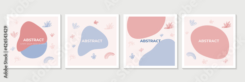 Set of abstract creative universal artistic templates. Good for poster, card, invitation, flyer, cover, banner, placard, brochure and other graphic design.