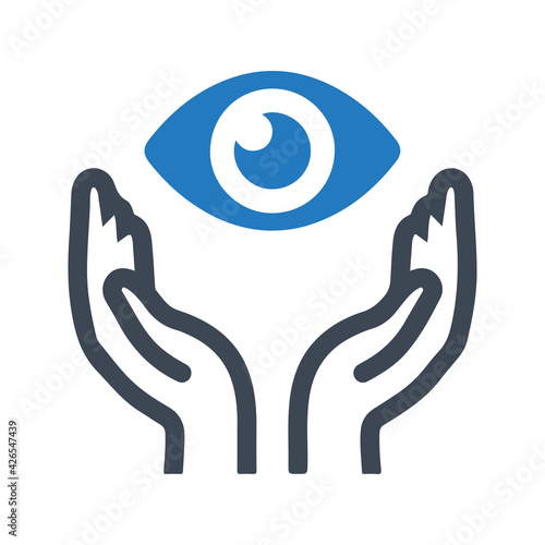 Eye care icon, vector & glyph