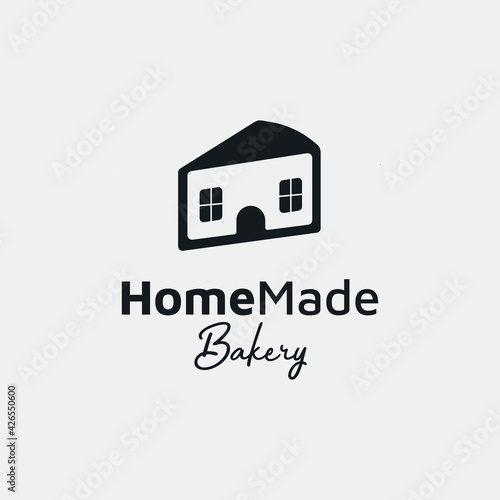 vintage cake bakery and home logo design