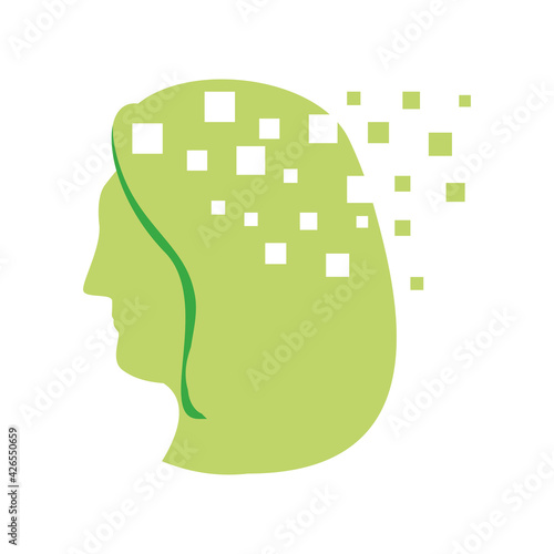 alzheimer female head