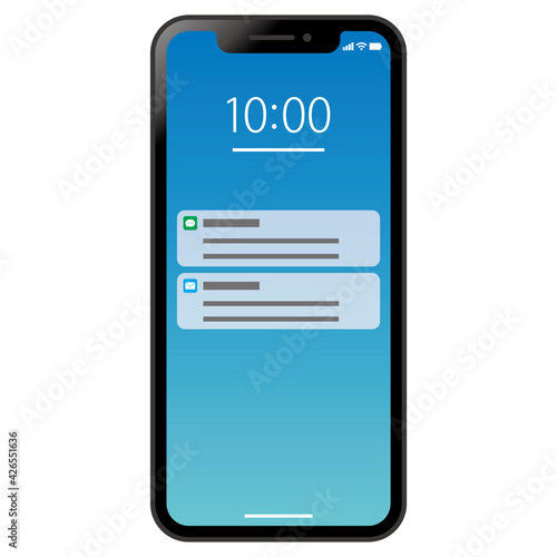 Mobile phone notifications スマホの通知